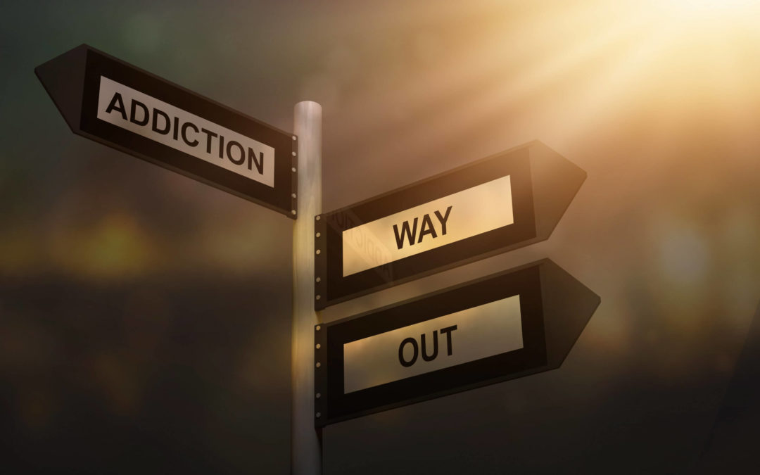 addiction way out sign
