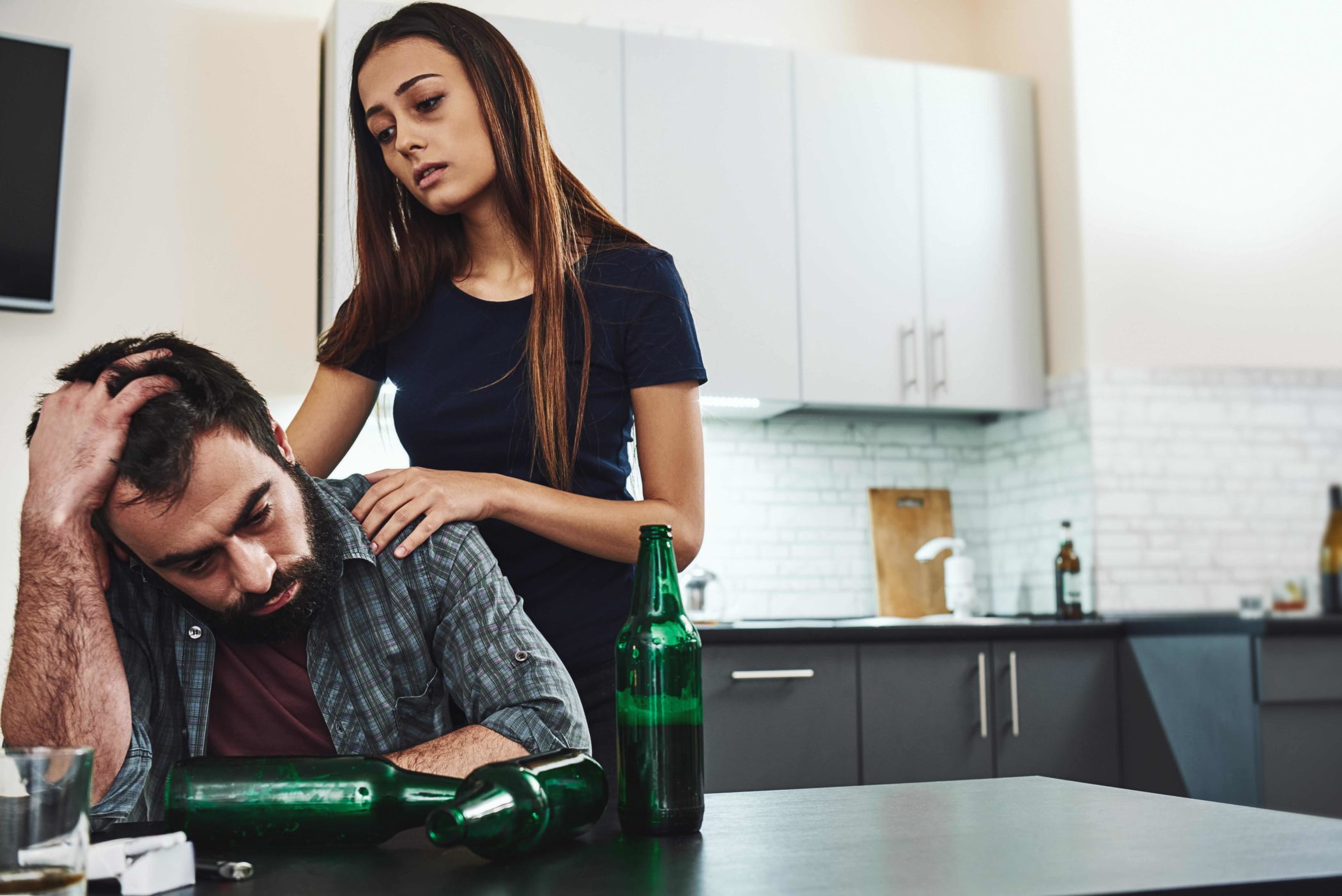 woman enabling husband’s addiction