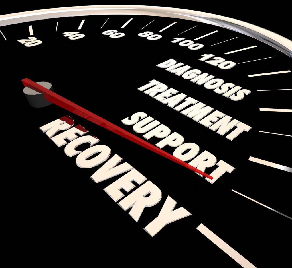 measuring detox and recovery on a speedometer