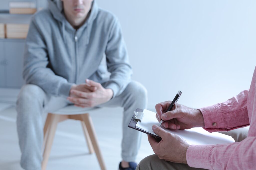 man on probation attending rehab