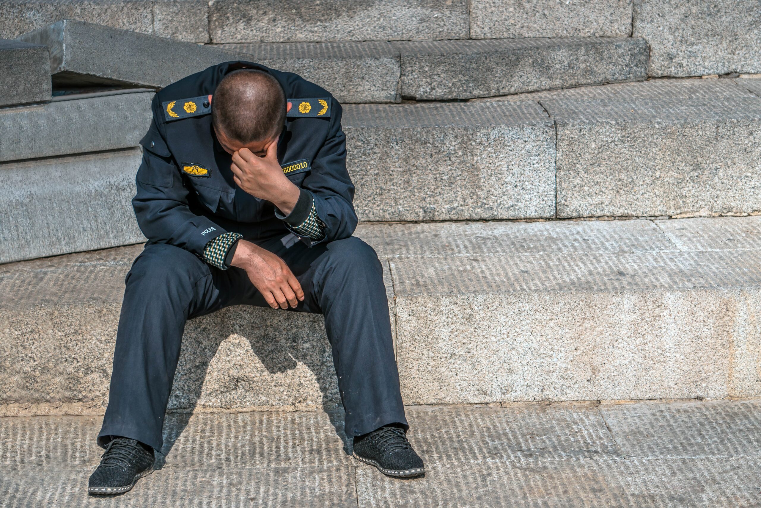 depressed police officer