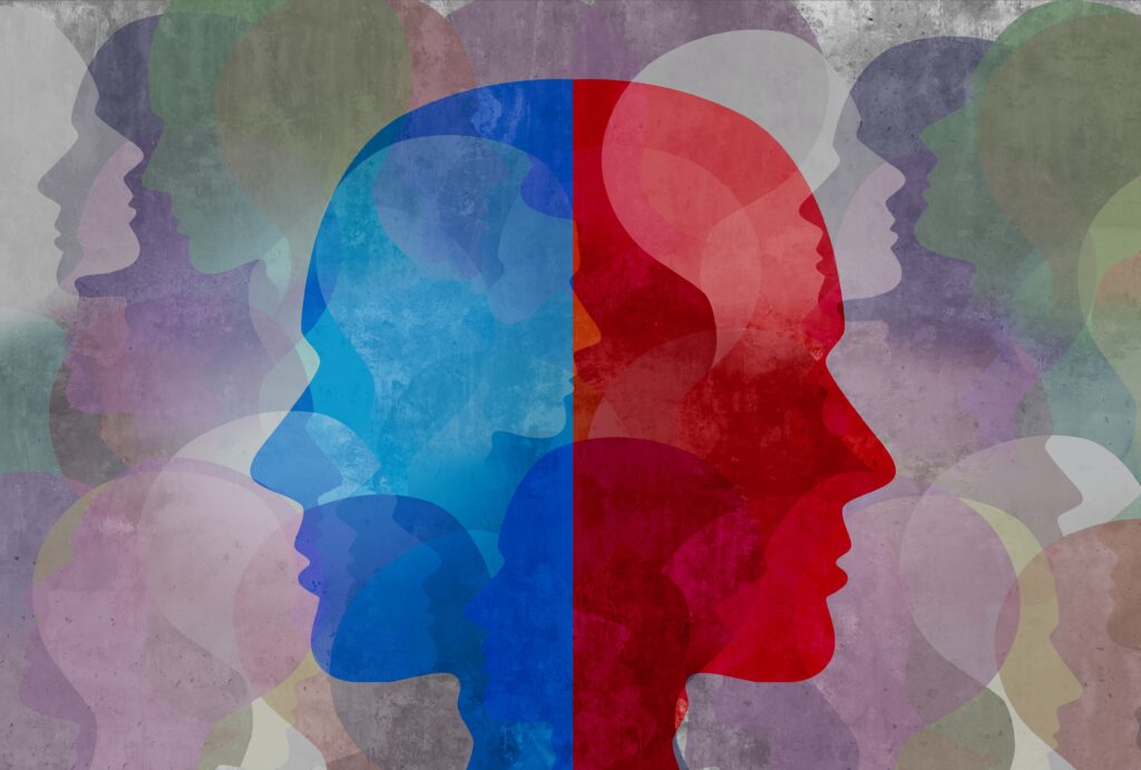 two heads depicting dual diagnosis