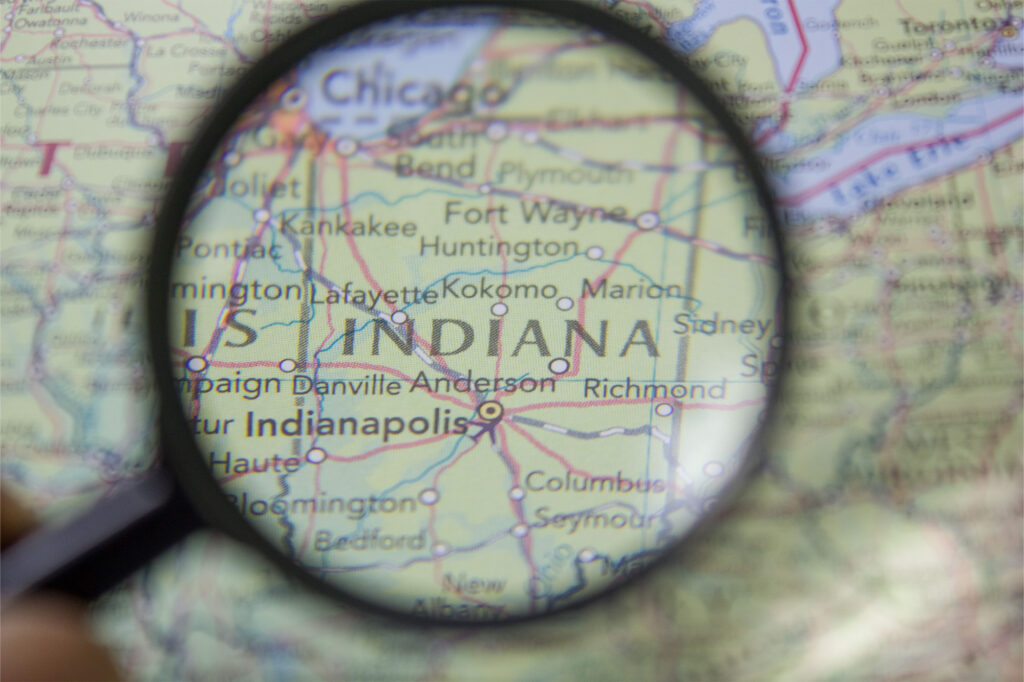 map of Indiana